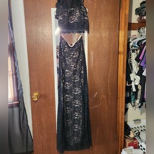 Black 2 Piece Formal Dress